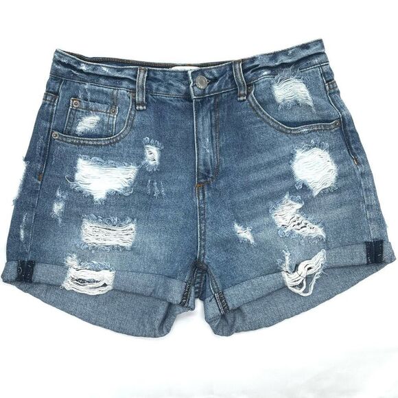 🌸 Blank Paige High Rise Distressed Jean Shorts - Picture 1 of 4